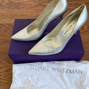 Stuart weitzman silver heel